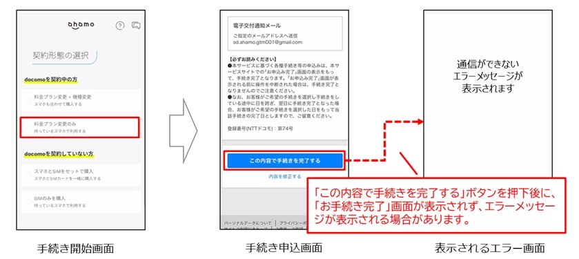 ドコモの「ahamo」、登録手続きに不具合 一定の条件下で完了画面が表示