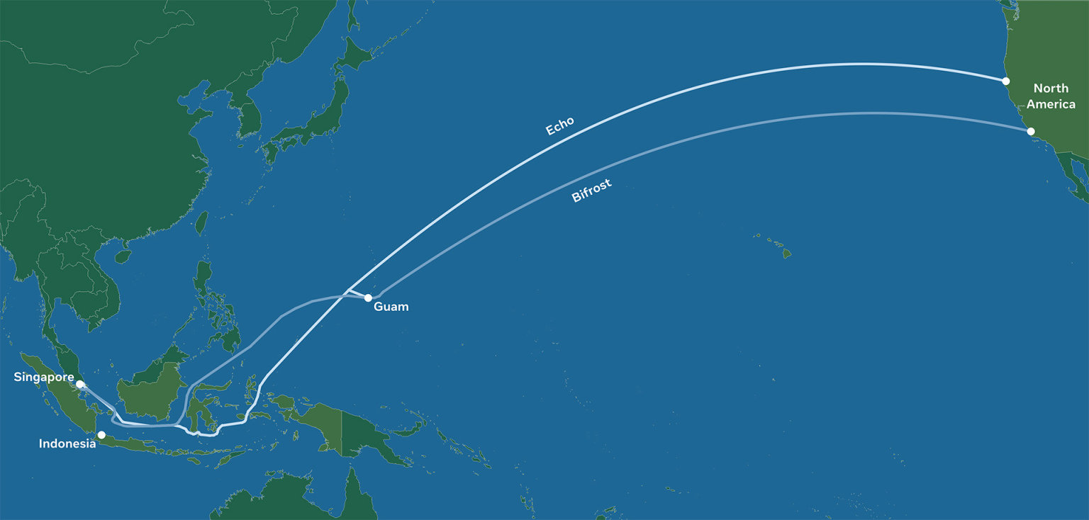FacebookとGoogle、米国と東南アジアを結ぶ新海底ケーブルを計画