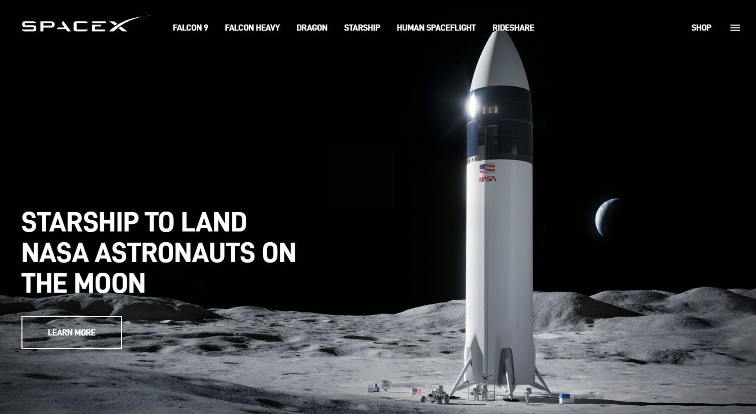NASA、「アルテミス計画」の有人月着陸船開発でSpaceXのみを選定
