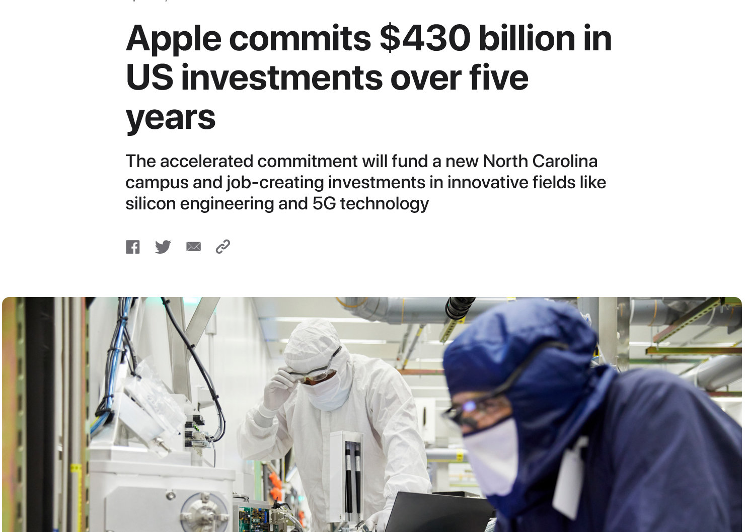 Apple 米国の 回復と再建 のため5年で4300億ドル超の投資 新キャンパスも Itmedia News