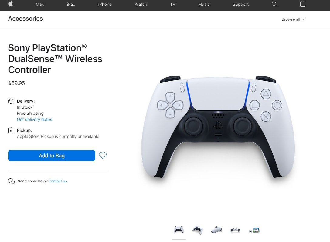 PS5「DualSense」コントローラーをAppleが販売 米国のオンラインストア