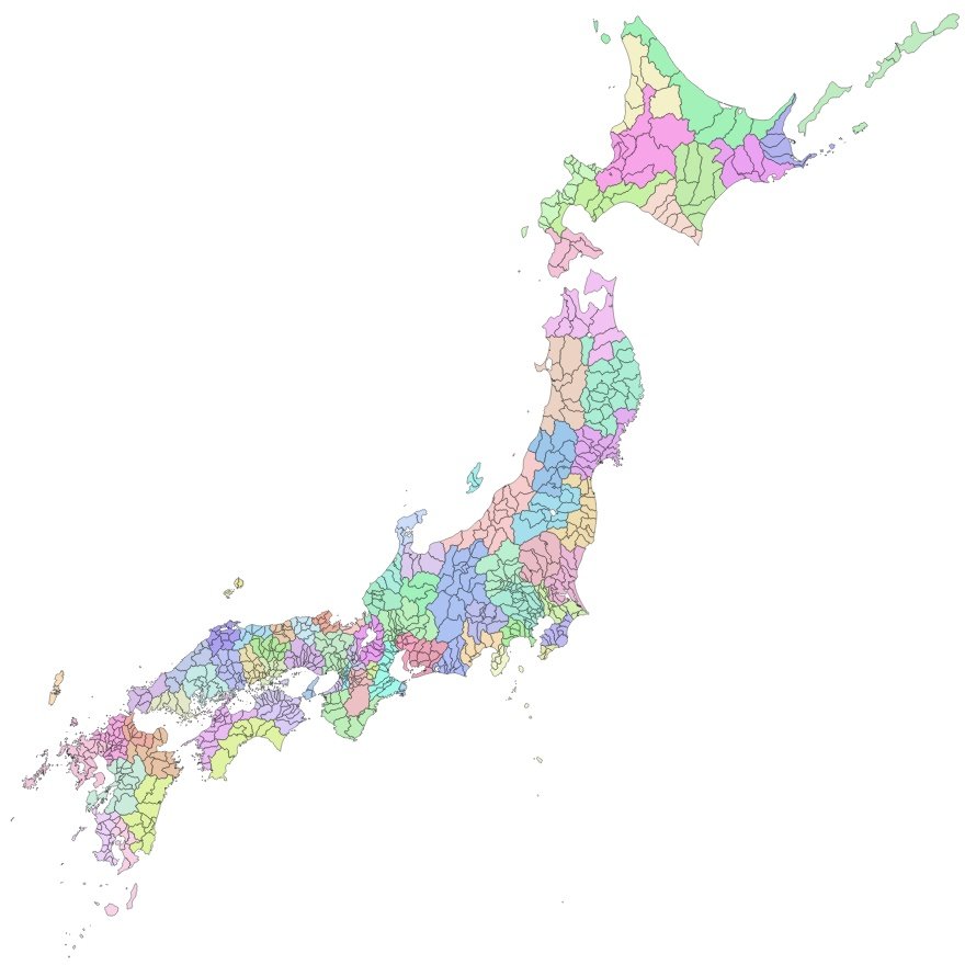 明治中期の国 郡で分けた日本地図 無償でデータ公開 Google マイマップ 版も Itmedia News