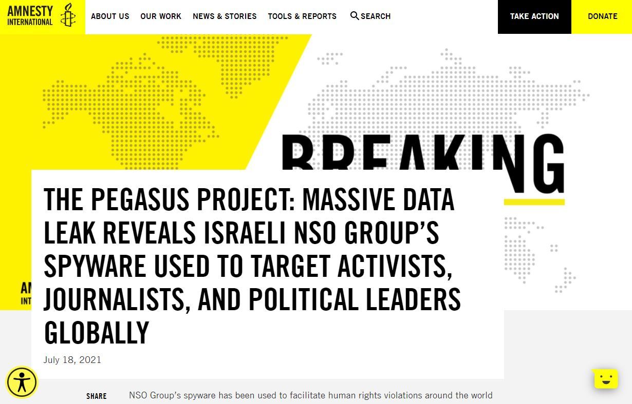スパイウェア「Pegasus」は世界中の記者や人権活動家の端末にインストール済みとの調査結果