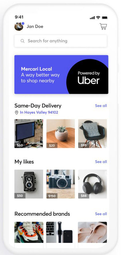 メルカリUS、即日配送を全米展開　Uberと連携