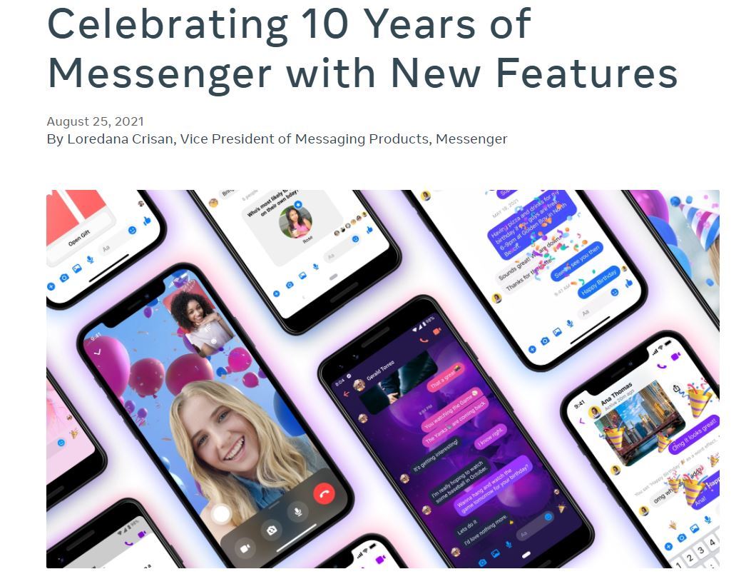 Facebook Messenger、10周年で投票ゲームなどの新機能追加