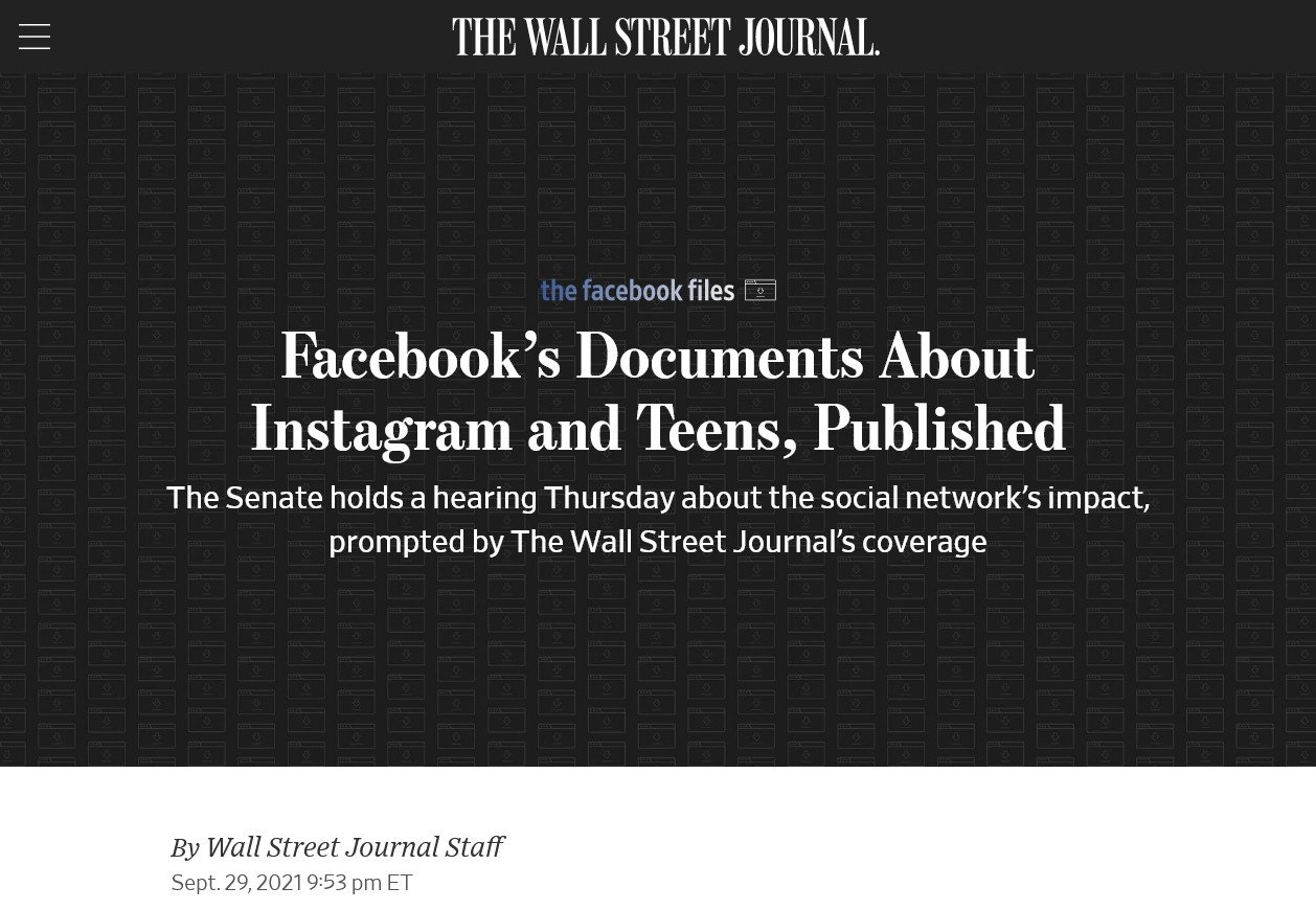 WSJ、Facebookが公開しなかった内部資料4件を一般公開