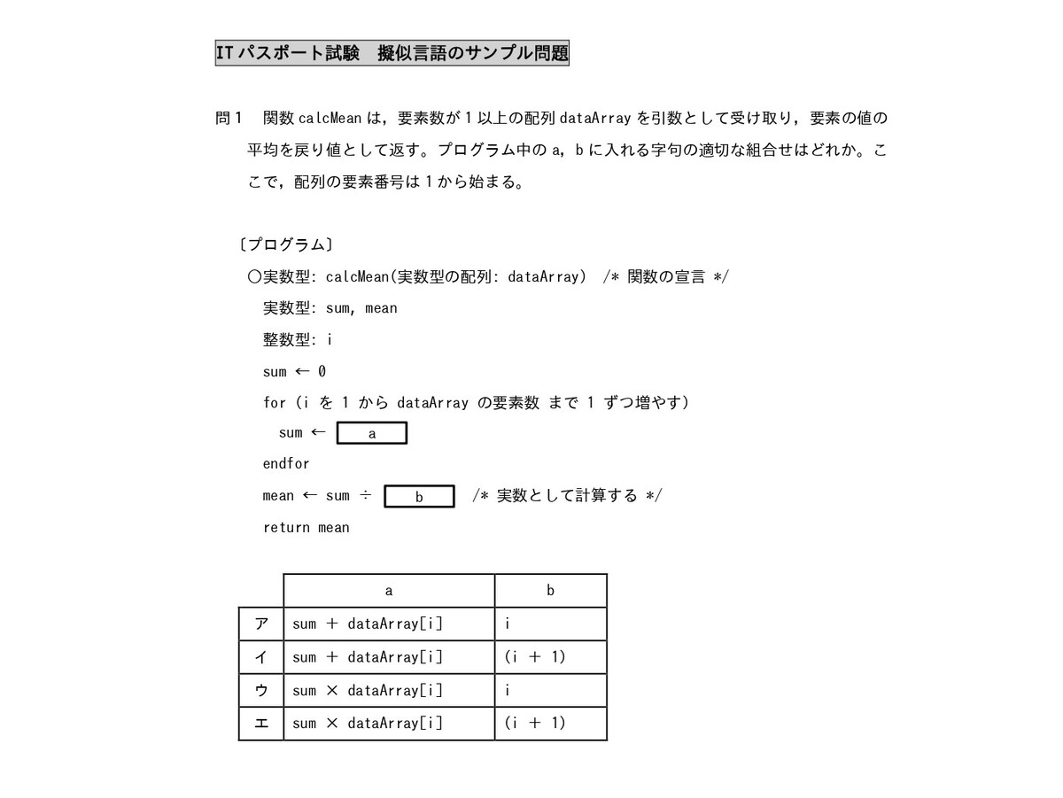 Itパスポート 出題範囲を拡大 疑似言語を使った問題など高校の新必修科目 情報i に対応 Itmedia News