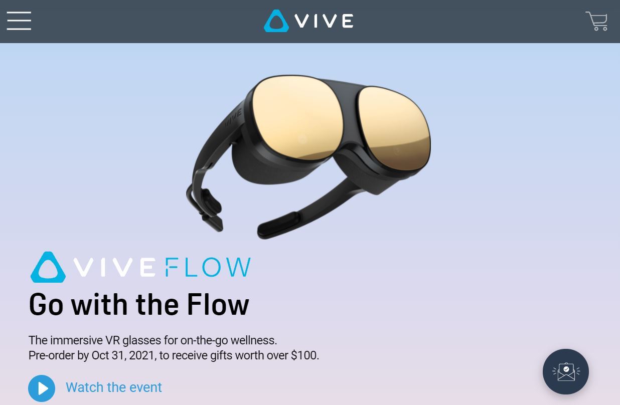 HTC、コンパクトで軽量なVRメガネ「VIVE Flow」を499ドルで予約開始