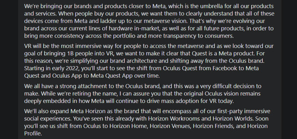cr 暴れん 坊 将軍 2k8 カジノ「Oculus」ブランド消滅へ　「Oculus Quest」は「Meta Quest」に　Facebook社名変更で仮想通貨カジノパチンコ変 な パチンコ 台