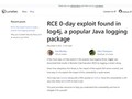 「やばすぎる」　Javaライブラリ「Log4j」にゼロデイ脆弱性、任意のリモートコードを実行可能　iCloudやSteam、Minecraftなど広範囲のJava製品に影響か
