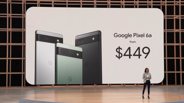【スマホ】Google、「Pixel 6a」を正式発表　自社チップ搭載で5万3900円