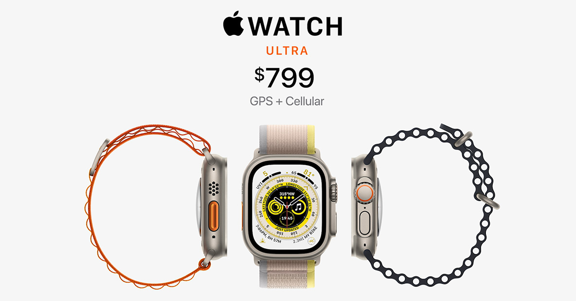 Apple Watchに「Ultra」登場 最大60時間のバッテリー 探検家や