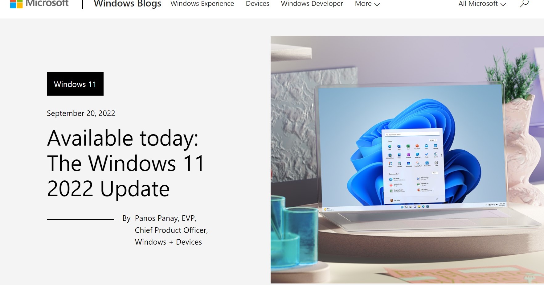 Windows 11」の初大型アップデート「2022 Update」配信開始 スタート