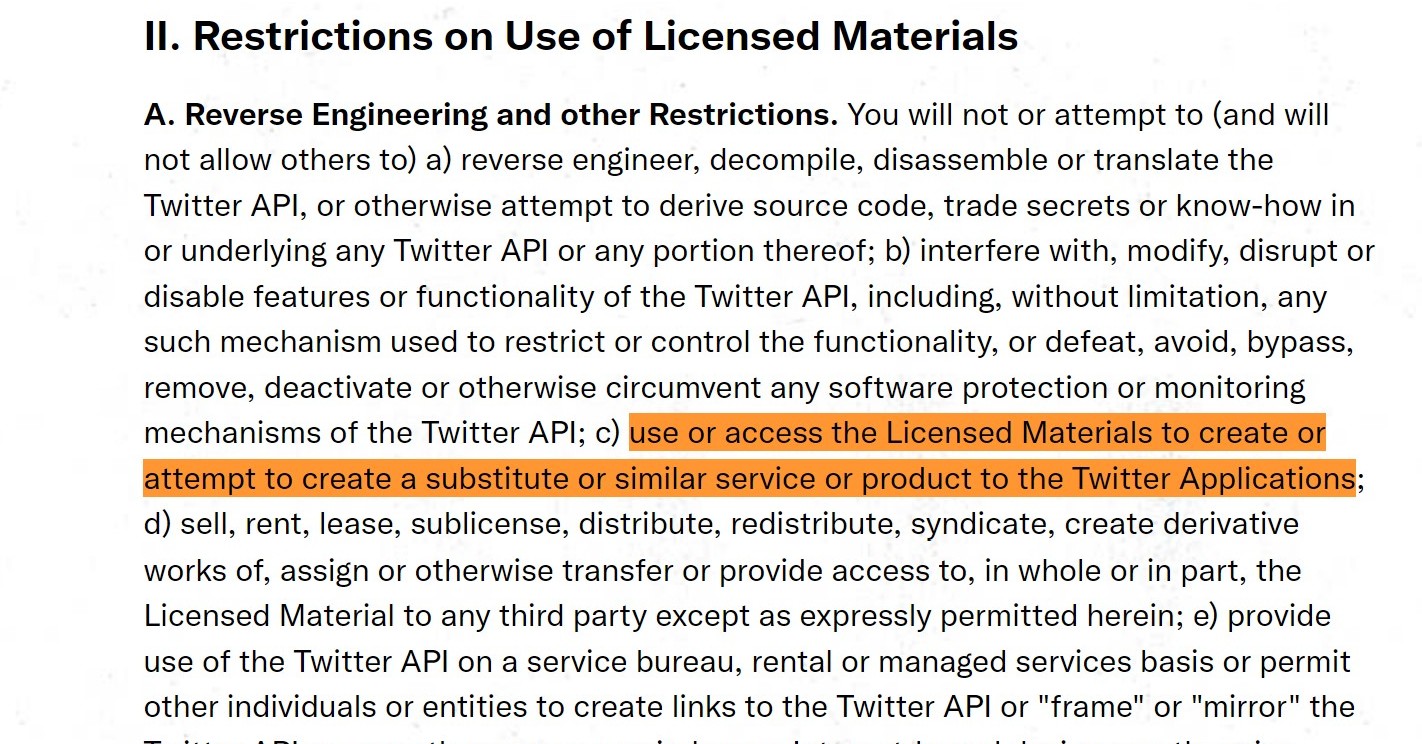 Twitter、「開発者契約」を密かに改定し、公式にサードパーティアプリを禁止
