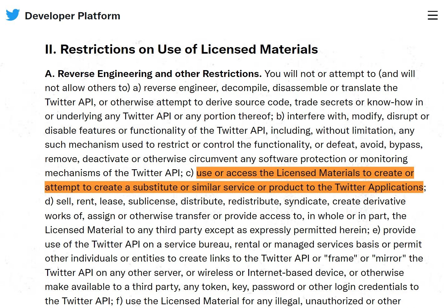 【IT】Twitter、「開発者契約」を密かに改定し、公式にサードパーティアプリを禁止