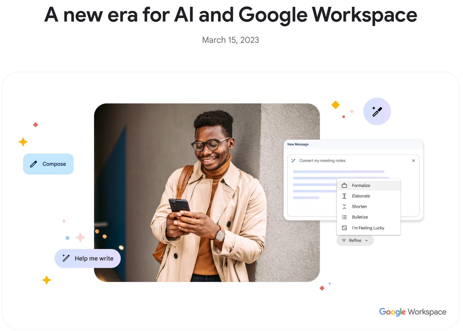 【AI】Google、Gmailやドキュメントに生成系AI機能追加　「年内に一般提供」