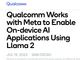 MetaとQualcomm、生成AI「Llama 2」をスマートフォンやHMDで実行可能に