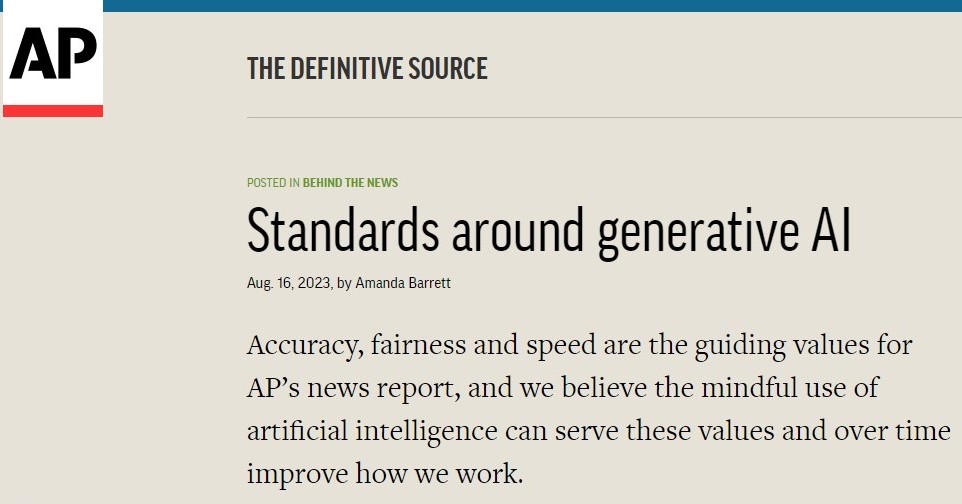 生成AIの自社ルールの作り方　米AP通信の例　「“何をさせないか”を明らかに」