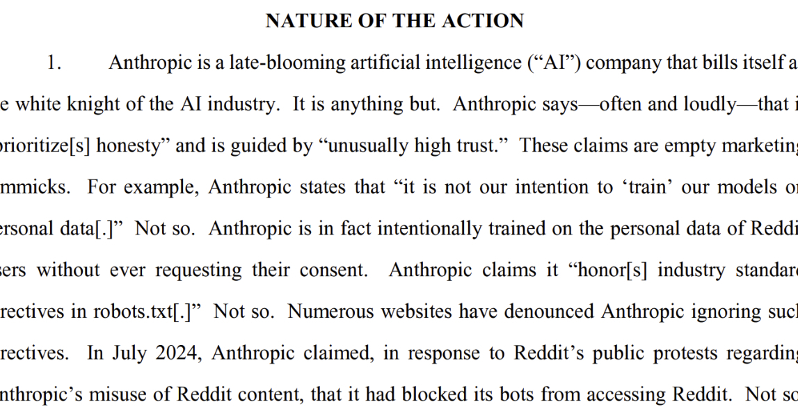 Reddit、「Claude」を手掛けるAnthropicを提訴 データの無断使用で