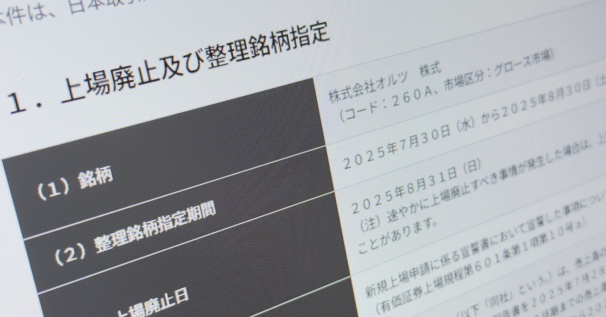 売り上げ過大計上のオルツ、上場廃止へ 東証「上場申請書類に虚偽」 - ITmedia NEWS