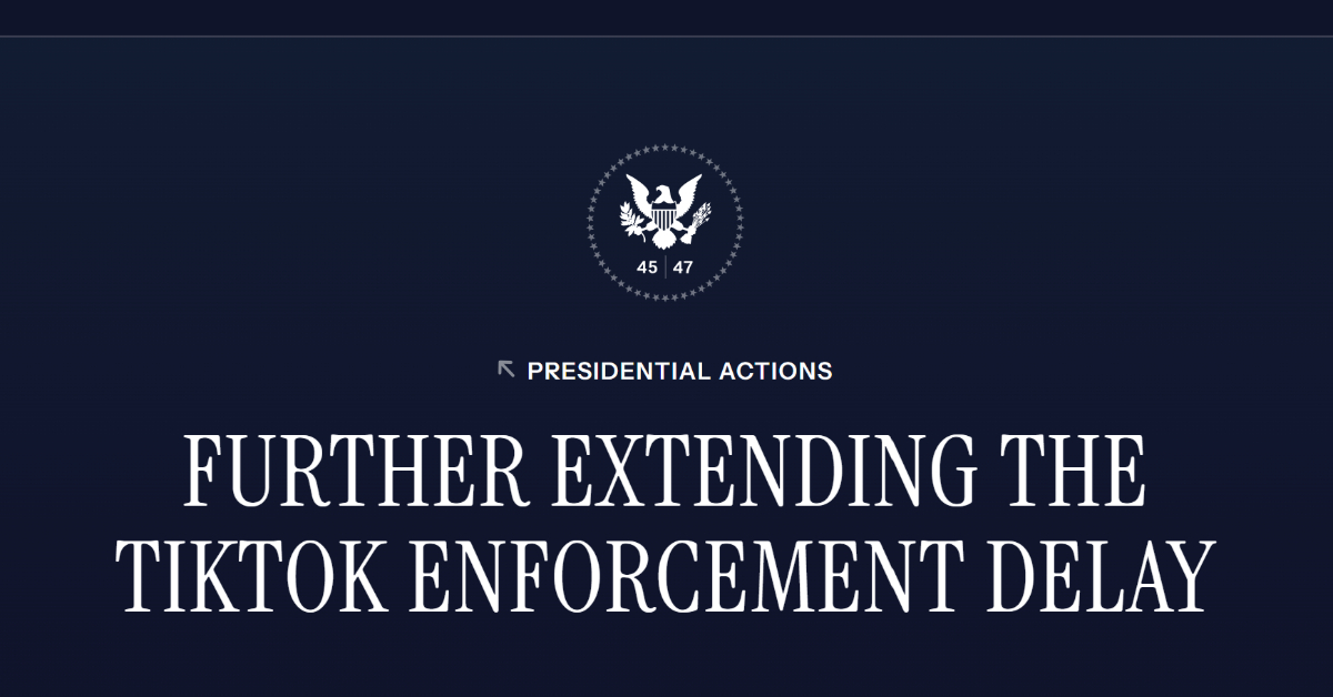 米政府、TikTok売却期限を4度目の延長 トランプ大統領「合意に到達」と投稿