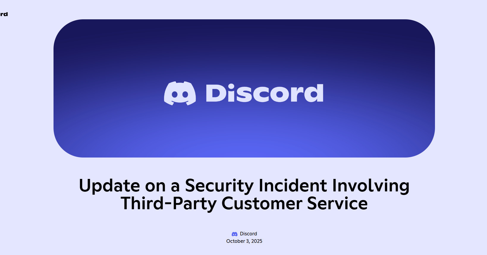 Discord、7万人の運転免許証やパスポート漏えい 外部業者への不正アクセスで - ITmedia NEWS