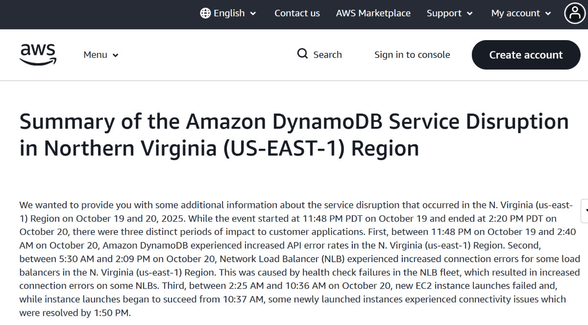 AWS、19日からの大規模障害について謝罪し、再発防止策を発表 - ITmedia NEWS