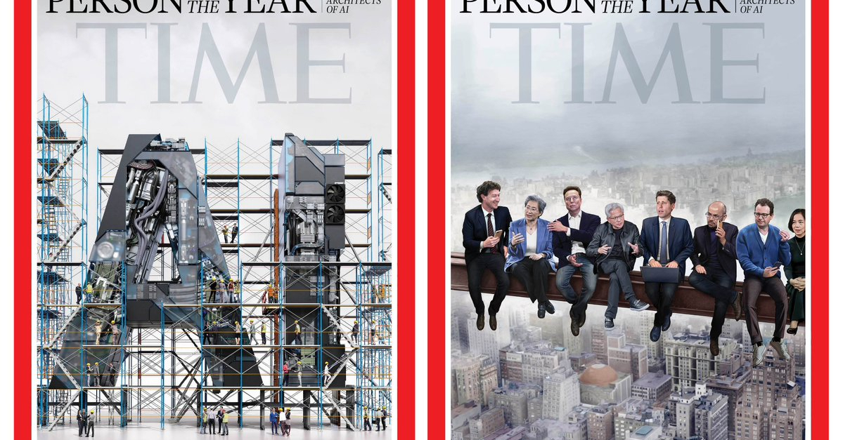 TIME誌の2025年の「今年の人」は「AIの設計者たち」に
