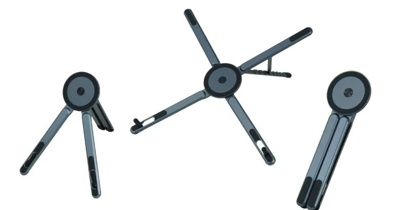 4形態に変形する多機能PCスタンド、アイデア家電のサンコーから スマホスタンドやスマホグリップにカチカチ変身