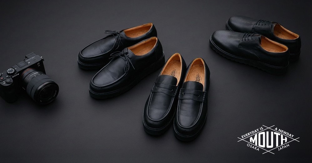 カメラマン向けシューズ「ガイア」「マッシュ」「オルテガ」 19日に発売 “黒い三連靴”が足元を支える