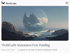 �u��Ԓm�\�v��World Labs��NVIDIA�AAMD�AAutodesk�Ȃǂ���10���h�����B