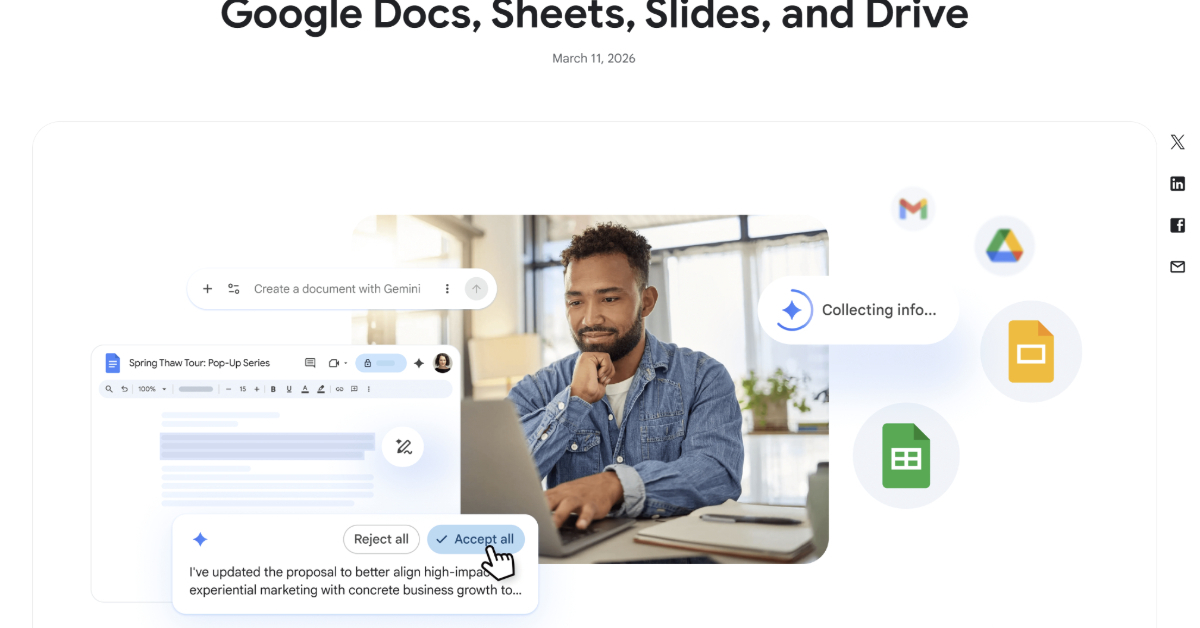 Google Deepens Gemini Integration in Workspace