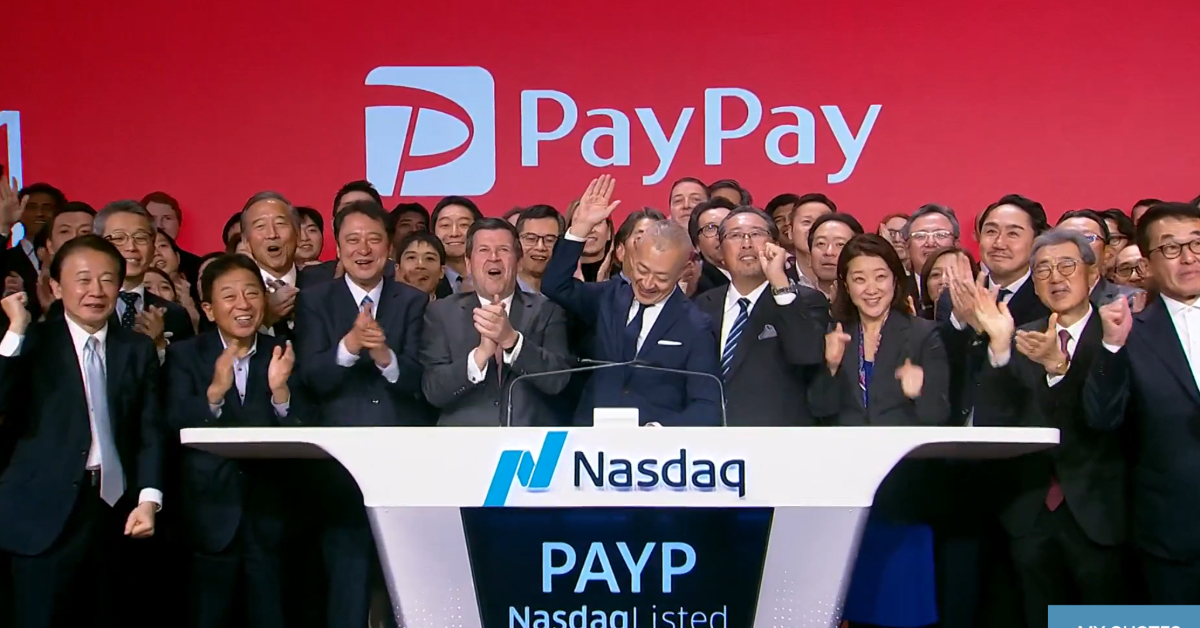 PayPay��Nasdaq���A�������z2���~�K�͂�
