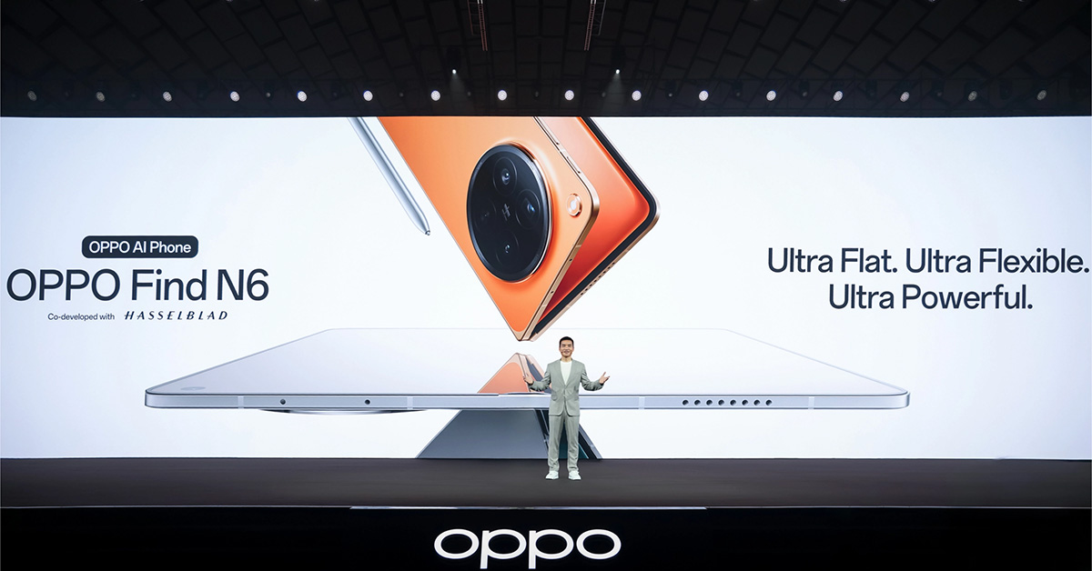折り目ほぼゼロ、OPPOから新折りたたみスマホ「Find N6」グローバル発表