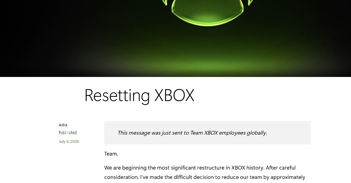 Microsoft、Xboxで約3200人を削減し4スタジオを分離――「われわれの事業は健全でない」とCEO