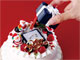 プロポーズ専用クリスマスケーキが完成　ど真ん中に指輪をセット
