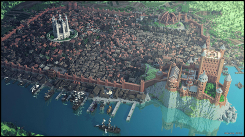 Minecraft で作った街がとんでもないと話題に これが100人 4カ月の成果だ ねとらぼ