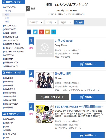 cd シングル ストア ランキング