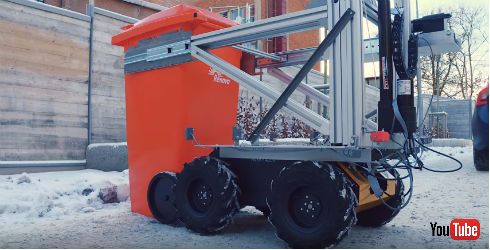 ボルボが大学と開発した自動ゴミ回収ロボット