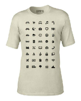 アイコンを指差すだけ 世界中どこでも言葉が通じるtシャツ Iconspeak 登場 ねとらぼ