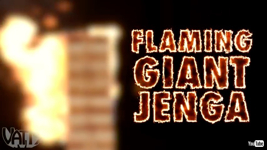 超キケン 燃えさかるジェンガで遊ぶ動画 Flaming Giant Jenga が熱すぎる ねとらぼ