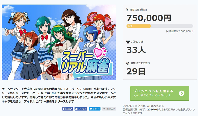 懐かしの脱衣麻雀ゲームが復活 開発決定した スーパーリアル麻雀 最新作 クラウドファンディングで資金調達中 ねとらぼ