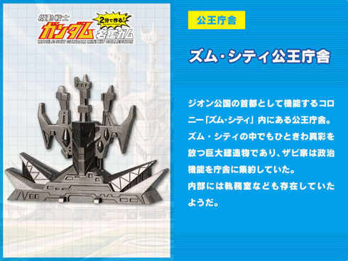 悪の居城 のごときジオン公王庁舎まで立体化 ガンダム名鑑ガム 第2弾 全16ラインアップが決定 ねとらぼ