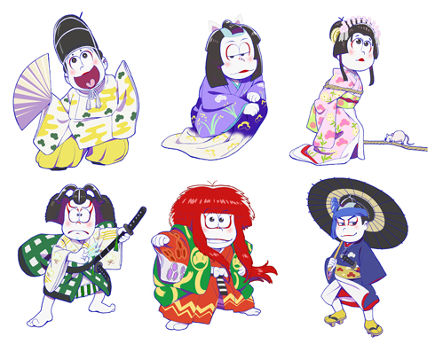 おそ松さんと松竹のコラボで 歌舞伎松 が誕生 6つ子の性格にあわせて決められた役柄の設定が面白い ねとらぼ