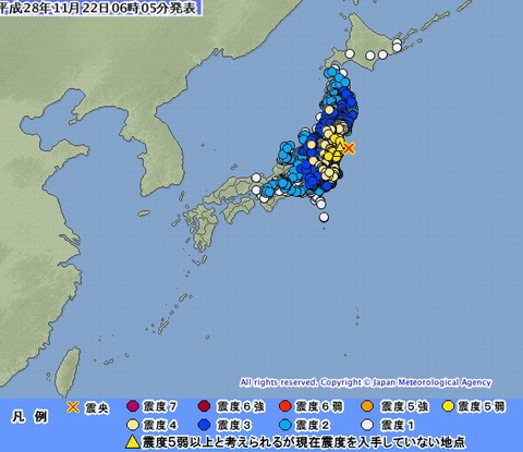 福島県で震度5弱 震源地沿岸では津波警報発表 ねとらぼ