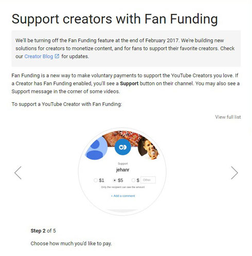 Fan Funding