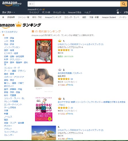 けものフレンズ 円盤 オフィシャルガイドブック ランキング Amazon