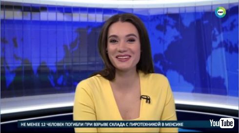 ニュース番組 犬 乱入 ロシア テレビ