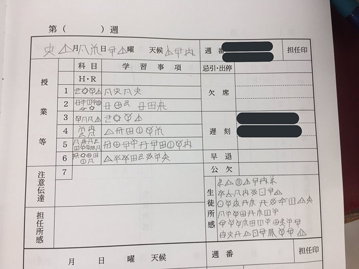 古代文字 ヲシテ語で書かれた学級日誌 担任教師がまさかの解読に成功 学生がヒエログリフで対抗 ねとらぼ