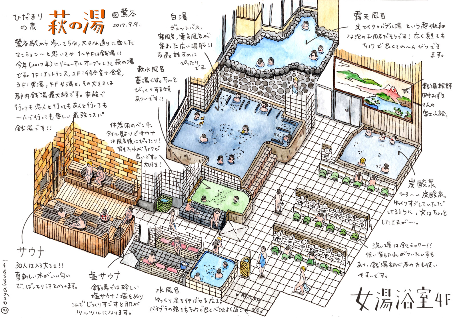 これは事件だ 銭湯マニアがざわついた 銭湯界の超新星 萩の湯 は何がそんなにすごいのか全力で解説します えんやの銭湯イラストめぐり ねとらぼ